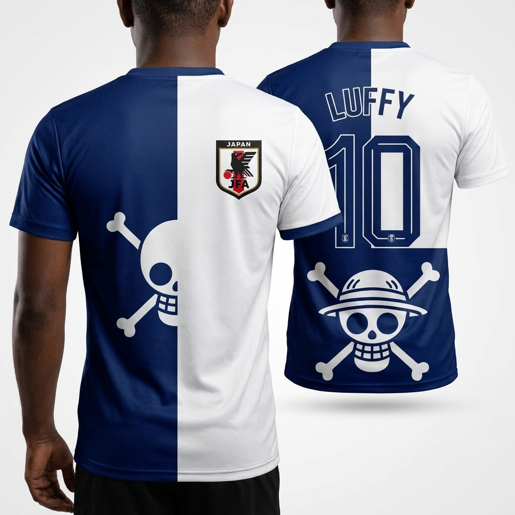 Luffy Azul/Blanco — 4-espalda